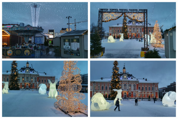 Kuopion Joulutorin valaistus ansaitseekauniin kiitoksen.